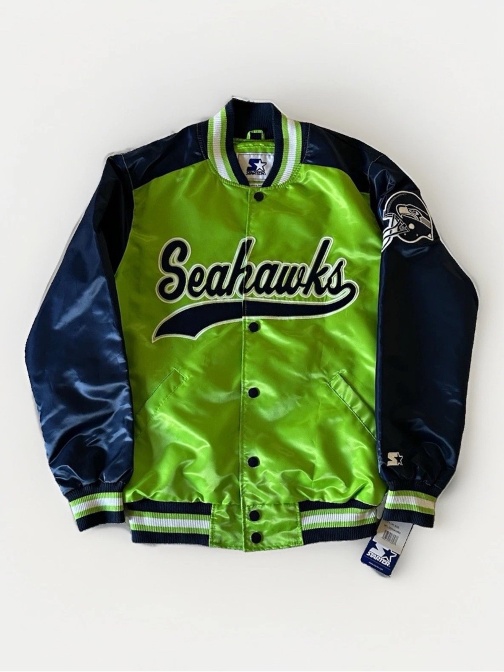 Starter Seattle Seahawks Satin Jacket Men’s L NWT
